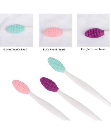 KnuraLA Exfoliating Lip Brush Tool Double-Sided Lip Brushes Silicone Lip Scrub Brush Nose Lip Cleanser Facial Cleaning Tool for Smoother & Fuller Lip Appearance for Men Women(Green) - Buy Online on GoSupps.com