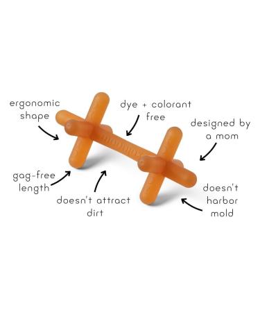 Moonjax Natural Rubber Baby Teething Toy - CPSIA Certified for Infants, Toddlers, Newborns - Buy Online on GoSupps.com