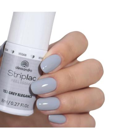 Alessandro Striplac Peel or Soak Vegan LED Nail Polish - Grey Elegance - Perfect Nails in 15 Minutes | 8 ml - International Shipping Available - Buy Online on GoSupps.com