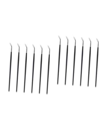 NOLITOY 12 Pcs Eye Liner Brush Bent Liner Brush for Eyes Long Handle Eyeliner Brush Dropshipping 18.1X0.5cmx2pcs As Shownx2pcs