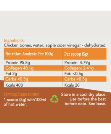 British Broth Co. Chicken Bone Broth Powder 120g - Free Range Collagen Protein for Gut & Joint Health - 30 Servings - Buy Online on GoSupps.com
