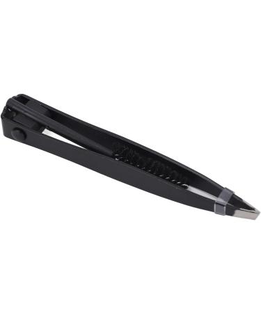 Multifunctional Eyebrow Tweezer with Eyebrow Comb Black 2 in 1 Makeup Grooming Tool for Eyebrows Or Facial Hair - Buy Online on GoSupps.com