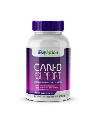 Can-D Caps Advanced Candida Control Supplement: Immune & Digestive System Support with Natural Garlic Cat's Claw Ginger Calcium & Magnesium - Fungicidal & Health Improvement Formula