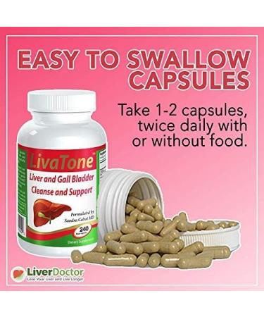 Livatone Liver Detox Cleanse 120 Capsules - Dr. Formulated Milk Thistle & Antioxidants for Liver and Gallbladder Health - Buy Online on GoSupps.com