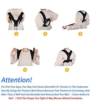 Back Posture Corrector for Men & Women - Adjustable Clavicle Brace with Powerful Magic Stickers for Neck Back & Shoulder Pain Relief - Buy Online on GoSupps.com