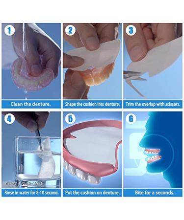 Denture Adhesive Cushion 60 Pcs Pack - Upper & Lower 30 Pads Each - Buy Online on GoSupps.com