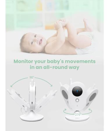 YOTON Baby Monitor with Infrared Night Vision, 2.4-inch Screen, Digital Surveillance Camera, Audio VOX Mode, Temperature Sensor, 8 Lullabies - Indoor 480P - Buy Online on GoSupps.com