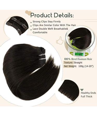 Vivien Braun Clip-in Real Hair Extensions - Dark Brown Remy 30cm 80g 7PCs | 12 Inch Clip-in Hair Extensions #2 - Buy Online on GoSupps.com
