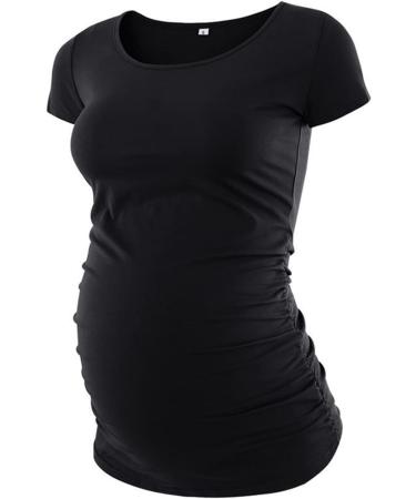 Love2Mi Maternity Shirt 3-Piece Set - Short Sleeve Casual Maternity Tops in Black, White, Gray - Size M - Buy Online on GoSupps.com
