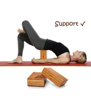 Bamboo Yoga Block (2 PCS) - Handstand Support Brick for Deepening Poses, Enhancing Strength, Balance, and Flexibility - Buy Online on GoSupps.com