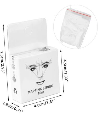 Balacoo Makeup Tools Home Tools Pro Tools Eyebrow Measuring Tool Eyebrow Mapping Line Lightness Suite 4.6x1.8x7.5cm White - Buy Online on GoSupps.com