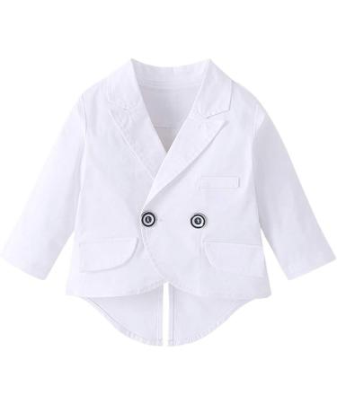 AmzBarley Baby Boys Gentlemans Outfit Suit | Kids Tuxedo Rompers | White 278 | 12-18 Months - Buy Online on GoSupps.com