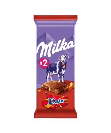 MILKA - Daim Chocolate Bar 2X100G - Pack of 4