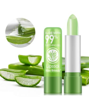 Organic Aloe Vera Moisturizing Lipstick - Color Changing Lip Balm | Long-Lasting Hydration | 12-Piece Set - Buy Online on GoSupps.com