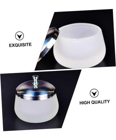 Gobelet pour Rincer Vernis Ongles Cristal avec Couvercle Acier Inoxydable Rond pour Nail Art Accessoires Manucure - Buy Online on GoSupps.com