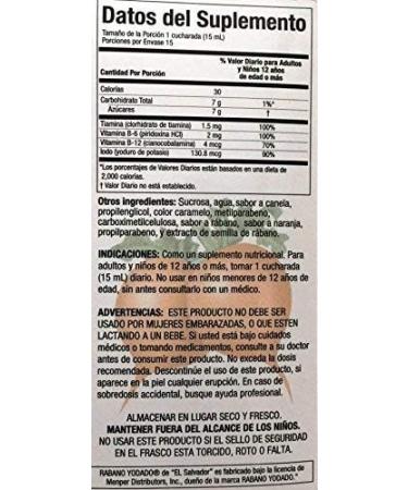 Rabano Yodado De"El Salvador" 8 oz. Dietary Supplement 2-Pack - Buy Online on GoSupps.com