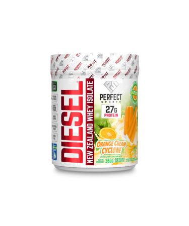 DIESEL 100% New Zealand Whey Protein Isolate Grass-Fed & Pasture Raised (Orange Cream Cyclone 360gm) Orange Cream Cyclone 360 g (Pack of 1)