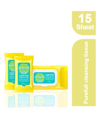 Ariul Stress Relieving Purefull Cleansing Tissues - 15 Sheets | Gentle & Effective Cleanser - Buy Online on GoSupps.com