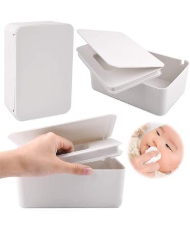 Wipes Storage Box Wet Wipes Dispenser Tissue Box Holder Wipes Napkin Box for Wet Wipes with Lid for Home Office (White) - Buy Online on GoSupps.com