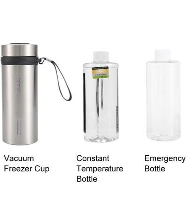 Silver Mini Insulin Refrigerator Cup - Portable Medical Cooler with LED Display for Travel and Outdoor Activities - Buy Online on GoSupps.com