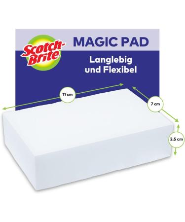 Scotch-Brite Magic Dirt Eraser - 12 Pack Cleaning Sponges for Walls Shoes & Sinks - Chemical-Free Spot Removal - Buy Online on GoSupps.com