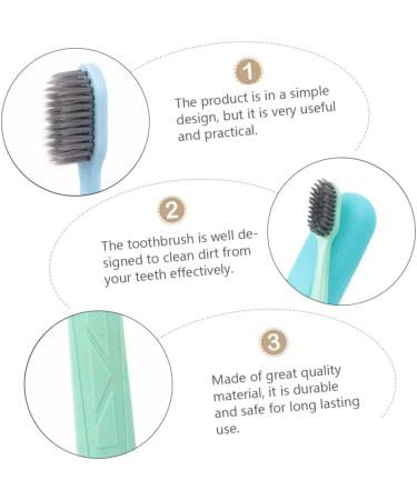 Buy FRCOLOR Bamboo Charcoal Toothbrush Set - 2 Soft Manual Toothbrushes for Sensitive Teeth - Portable Care with Toothbrush Box - International Shipping Available - Buy Online on GoSupps.com