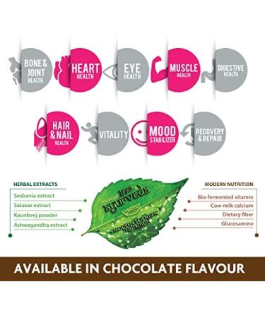 Nutrela Women's Superfood: Biofermented Vitamins, Glucosamine, Cow Milk Calcium, Vitamin E - 100% RDA, No Added Sugar - 400gm Chocolate Flavour Powder - Buy Online on GoSupps.com