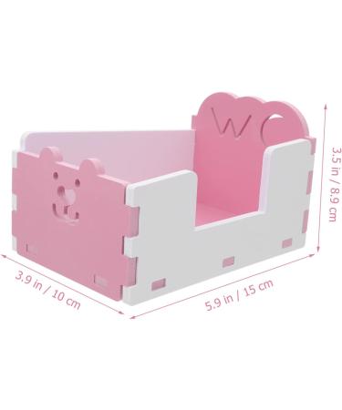 VANZACK 1pc Hamster Toilet Hamster Pee Training Chinchilla Toilet Small Animal Bath Cage Pet Toilet PVC 15x10cm Pink - Buy Online on GoSupps.com