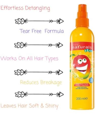 Hair Detangler Kit Trio - 3 Mango Detangling Sprays and 3 Satin Scrunchies. - Buy Online on GoSupps.com