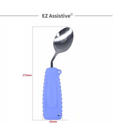 Weighted Adaptive Spoon for Hand Tremors - Easy-to-Hold Design for Independent Eating (Purple, Left Hand) - Buy Online on GoSupps.com