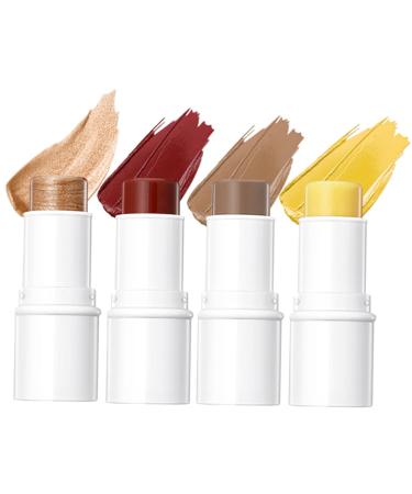 CRILSTYLEO 1 Set Contour Stick Highlighter Stick Contour Kit Contouring Makeup Kit Makeup Stick Cream Blush Stick Highlighters Makeup Contouring Stick Makeup Highlighter Stick Contour