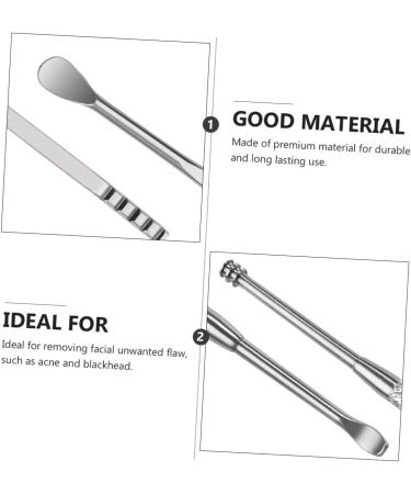 2-Piece Stainless Steel Ear Cleaning Tool Set for Safe Ear Wax Removal - Child-Friendly Double Head Ear Scoop and Scraper - 11.7cm - Buy Online on GoSupps.com