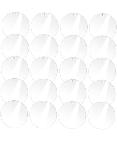 Abaodam 100 Pcs Acrylic Round Sheet Cake Pan Acrylic Blanks Acrylic Board Clear Desktop Material - Buy Online on GoSupps.com