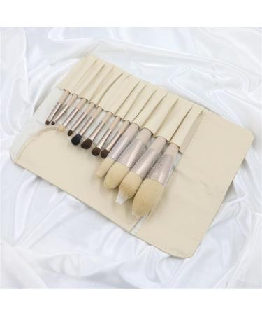 White 12-Piece Jack Cosmetic Bag & Makeup Brush Set | Complete Beauty Tools for Flawless Foundation & Concealer - Buy Online on GoSupps.com