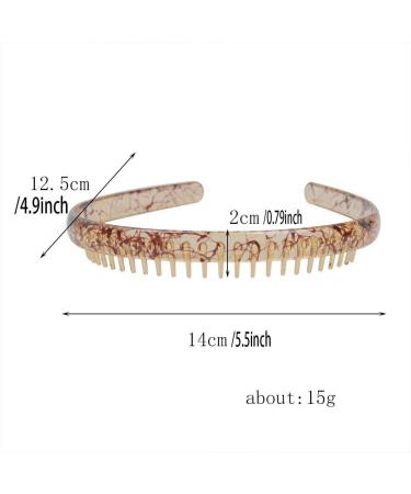 Fodattm Set of 2 Plastic Headband with Teeth Hair Comb Hair Accessories Women Hair Hoop (Color 3) - Buy Online on GoSupps.com