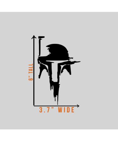 SW Boba Helmet Vinyl Sticker | Black | 3x6 Decal for Auto, Car, Truck, Wall, Laptop - Buy Online on GoSupps.com