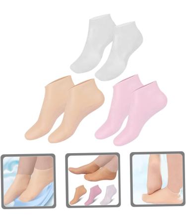 DRESSOOS Female Socks 3 Pairs moisturizing Socks Non Socks Aloe Socks spa Socks spa Gel Socks Foot Care Foot Socks Lotion Socks Silicone Socks Foot Care Miss Sebs Heel Casual Socks - Buy Online on GoSupps.com