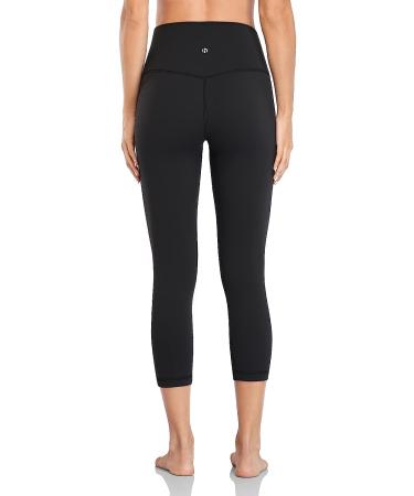 HeyNuts High Waisted Yoga Capris Leggings | Tummy Control Workout Pants | 21 Cropped Leggings - Black - Buy Online on GoSupps.com