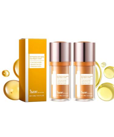 Kcaonni 5D Peptide Anti-Wrinkle Firming Eye Cream 5D Peptide Anti Aging Eye Cream For Delicate Skin Under Eyes Hydration Hydrate Moisturize For Dark Circles and Puffiness (2PCS)