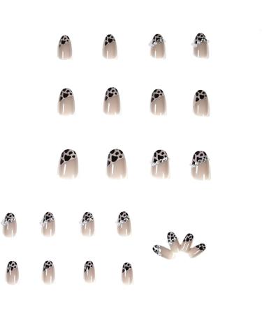 False Nails Short Sharp Full Cover Glue Included Glitter Leopard Print Press on Nails 24 Pieces Nail Art Tip with Box for Nail Salons and Women DIY Nail Art - Buy Online on GoSupps.com