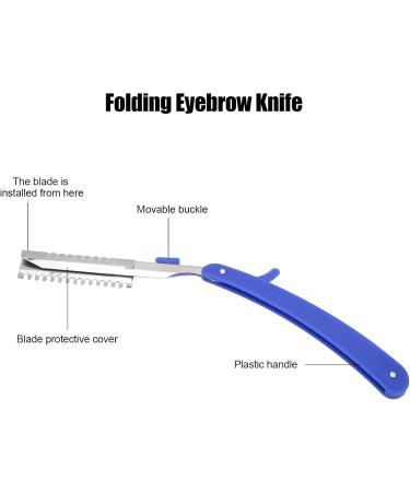 Foldable Eyebrow Holder - Stainless Steel Manual Razor Tool for Precision Beard & Facial Grooming | Barber & Hairdresser Essential - Buy Online on GoSupps.com