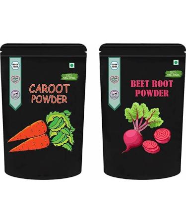 Beet Root Powder and Carrot Powder - 1 KG Each Super Saver Combo Pack