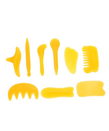 KALLORY 1 Set Massage Facial Tool Chinese Tool Skincare Tool Plate Back Scrapper Stick Spa Skin Care Tool Skin Care Tools Scrapping Massaging Tool Beeswax Resin Body Scraper