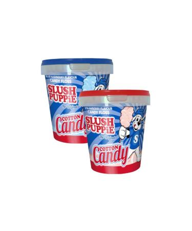 Cotton Candy Floss Blue Raspberry and Strawberry Party Favors for Halloween Birthdays and Parties 30grams (Pack of 2)