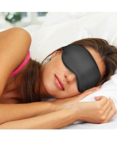 Sleep Eye Mask Night Blindfolds with Elastic Strap Silk Sleeping Masks Blackout for Women Men