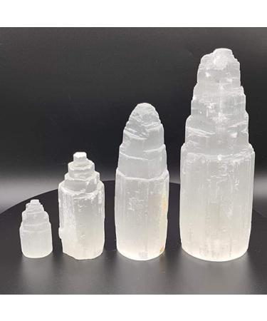 Selenite Crystal Tower Mountain (5cm 10cm 15cm 20cm) Mountain Pillar Crystals Gemstone Gifts Meditation Healing Mineral Healing Decorative. (10 cm)