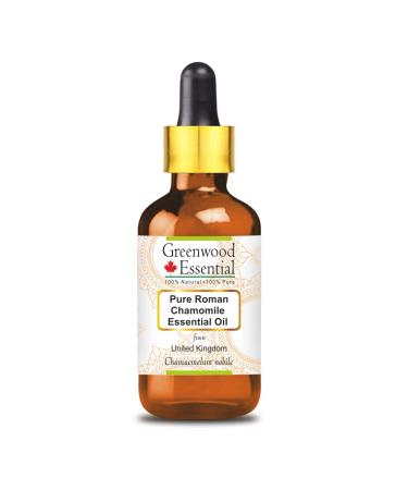 Greenwood Essential Pure Roman Chamomile Essential Oil (Chamaemelum nobile) with Glass Dropper Steam Distilled 5ml (0.16 oz) 5ml (0.16 Ounce) with Glass Dropper