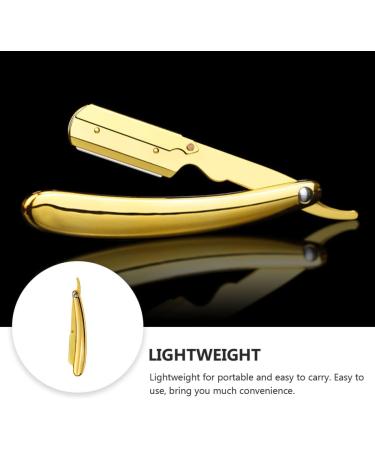 Lalafina Engraved Razor Holder - Foldable & Manual Razor Trimmer - Premium Barber Shaving Accessory | 14.5x2.5cm Gold - Buy Online on GoSupps.com