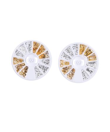 Beavorty 2 Boxes rivets for metal nail art goldendoodle ornament Gold Metal Nail Studs nails jewelry art decoration metal decor nail rivets studs nails rhinestones charm 3d