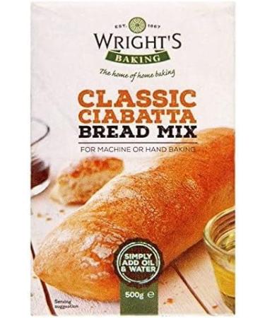 Wright's | Ciabatta Bread Mix 5X500g | Simply Add Oil and Water | It is delicious plain or as a base for your own ideas or ingredients | For Machine or Hand Baking | Suitable for Vegetarians - Buy Online on GoSupps.com